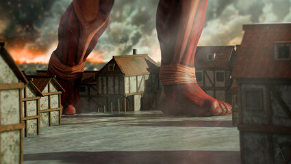 The colossal titan is coming
Attack On Titan 