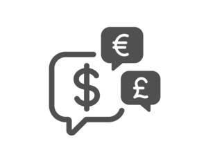 Money currency icon. Cash exchange sign. Stock trade symbol. Classic flat style. Quality design element. Simple money currency icon. Vector