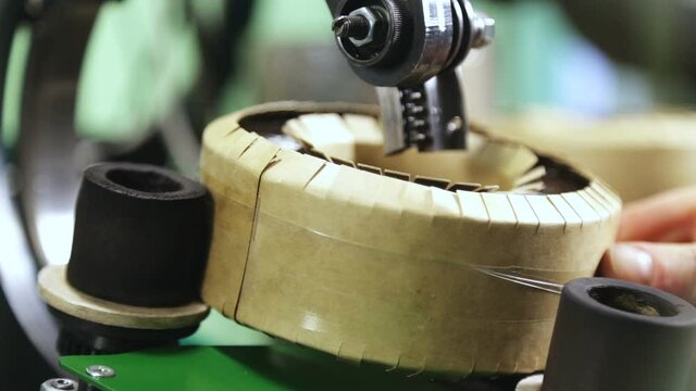 Industrial production and transformer winding.