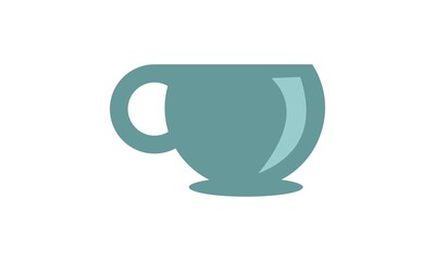 glass cup simple vector logo
