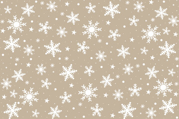  Snowflkes Christmas background with white snowflakes. Vector design for seasons greeting.