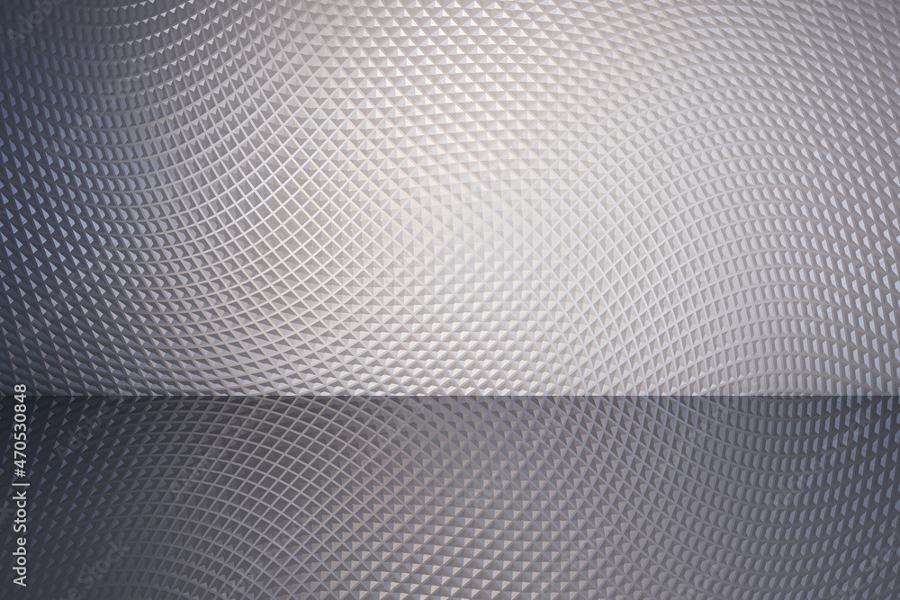 Aufkleber Abstract white pattern background. Design, web and landing page concept. 3D Rendering.