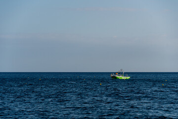 Naklejka premium Lonely Aegean boat