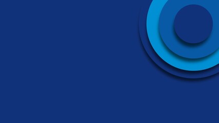 3D abstract dark blue background with circle shape. Blue geometric texture. blank space for text.