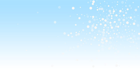 White dots Christmas background. Subtle flying sno