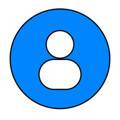 blue icon button 