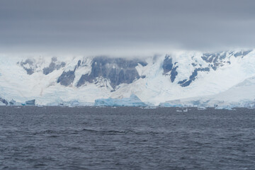 Ocean and landscape in Charlotte Bay, Antarctica