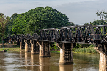River Kwai bridge at Kanchanaburi Thailand