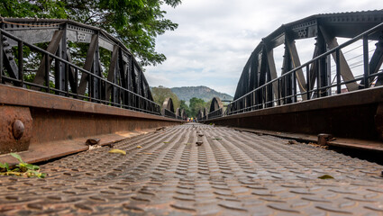 Fototapeta premium Bridge over the River Kwai in Kanchanaburi Thailand
