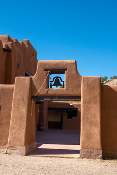 New Mexico adobe construction with bell
