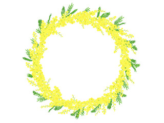 ミモザのフレーム③丸型