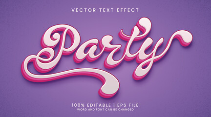 Party text, editable text effect template