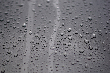Close up of water on car