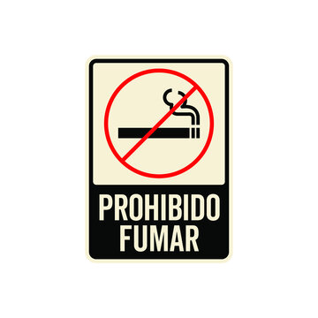 No smoking sign on white background