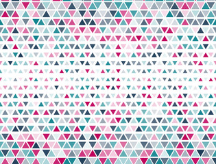 Simple triangles halftone pattern. Fade triangular shapes cover backdrop. Pixel triangles
