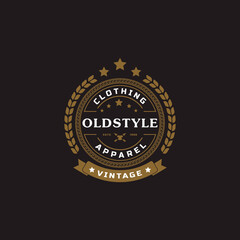 Classic Vintage Retro Label Badge for Clothing Apparel Old Style Logo Emblem Design Template Element