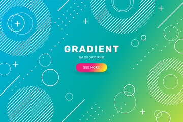 Gradient geometric shape background. - Vector.