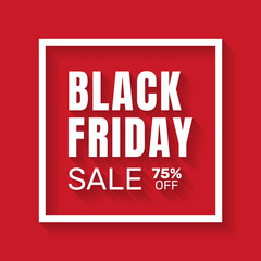 Black friday simple banner template design. - Vector.