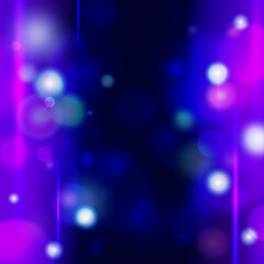 Purple glowing bokeh background at night, with lines of speed and blurring effect
