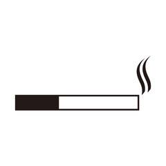 Smoking cigarette icon vector on white background. 