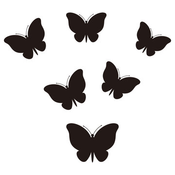 butterfly set icon vector illustration symbol