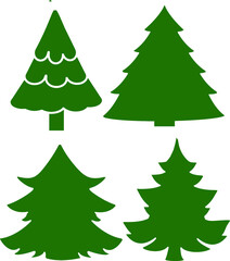 christmas tree silhouettes | christmas