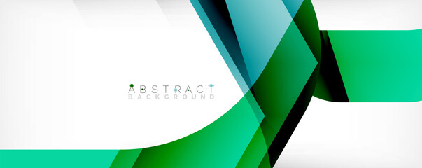 Minimal abstract background - color overlapping shapes on white with shadow lines. Vector Illustration For Wallpaper, Banner, Background, Landing Page