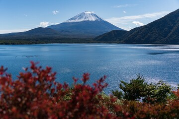 mountain and lake