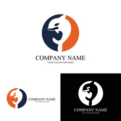 water animal dolphin logo vector symbol in the ocean