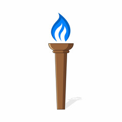 Isolated torch logo vector graphics