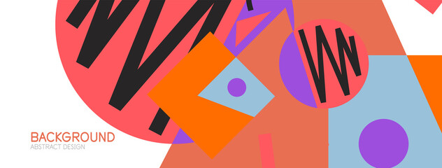 Abstract background with blocks, lines, geometric shapes. Techno or business concept for wallpaper, banner, background, landing page