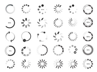 loading bar progress icon. Download progress. Collection Loading status. Set of loading icons. load. load bar icons. Stock vector illustration...