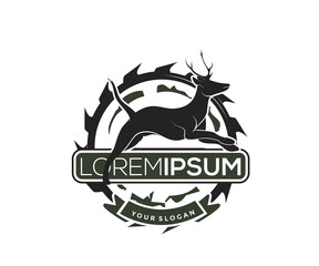logo design icon silhouette deer animal