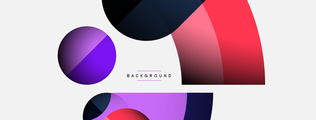 Trendy shapes, color minimal design composition, lines and shadows for wallpaper banner background or landing page