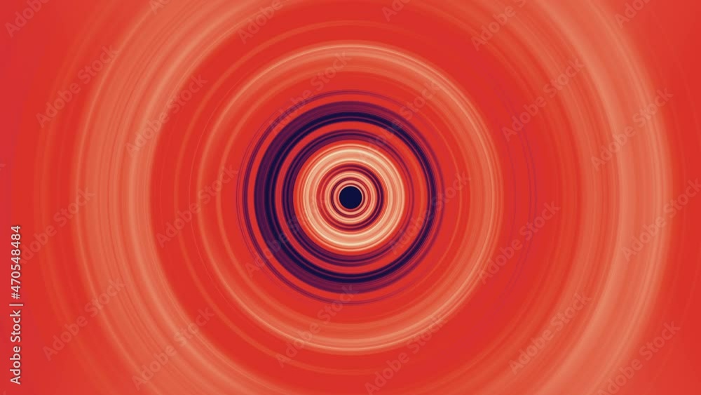 Poster abstract orange purple gradient circle loop. hypnotic mysterious blur ripple waves radiate ring moti