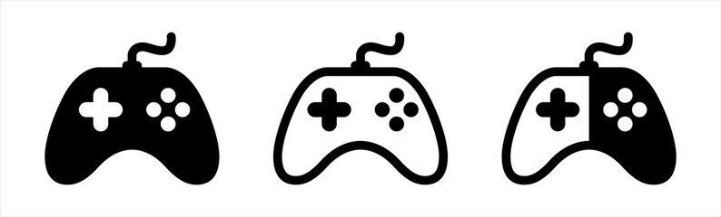Console icon. Video game controller or gamepad flat icon for apps and websites Vector illustration.