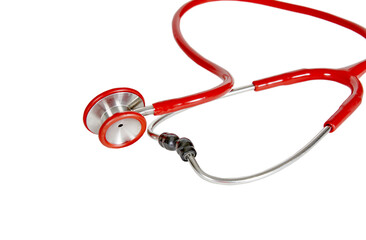 Close up of a Red Stethoscope