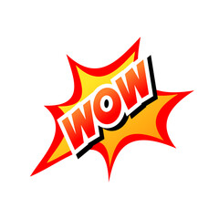 wow sticker vector fancy