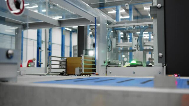 Automated packaging at factory; innovative assembly line