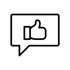 Obraz premium Thumb Up Icon, Line style icon vector illustration, Suitable for website, mobile app, print, presentation, infographic and any other project.