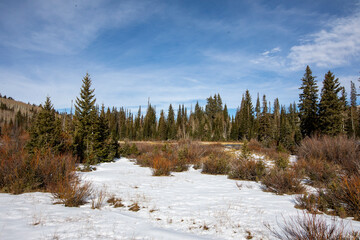 Silver Lake trail with snow and ice