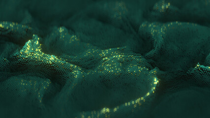 Big data in graph form 3D rendering illustration