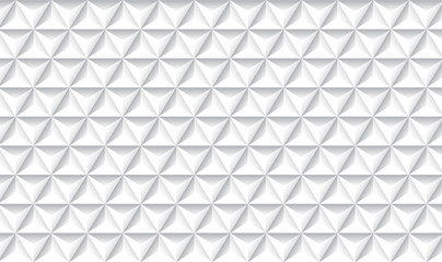 Abstract 3d geometric seamless pattern. White pyramid 3D pattern background. Abstract geometric texture design. Modern stylish texture. Repeating geometric tiles. Triangle background. Vector EPS10.