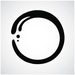 Enso Zen Brush Circle Simple Vector Art