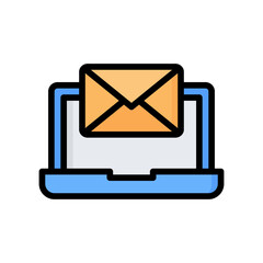 Email Icon, Filled Line style icon vector illustration, Suitable for website, mobile app, print, presentation, infographic and any other project.