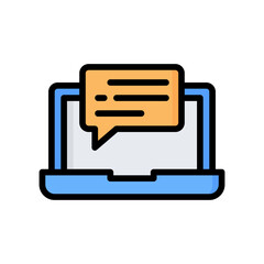 Message Icon, Filled Line style icon vector illustration, Suitable for website, mobile app, print, presentation, infographic and any other project.