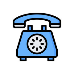 Telephone Icon, Filled Line style icon vector illustration, Suitable for website, mobile app, print, presentation, infographic and any other project.