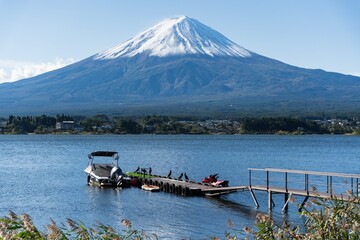 mountain and lake