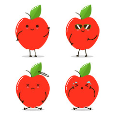 Apple cartoon character illustration