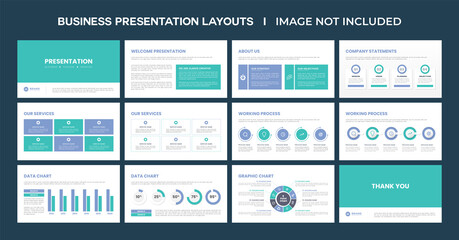 Business presentation slides templates with infographic elements, Minimal business slides presentation template, Powerpoint presentation templates